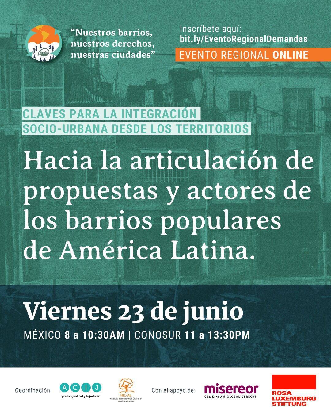    Invitación: encuentro regional por los barrios populares